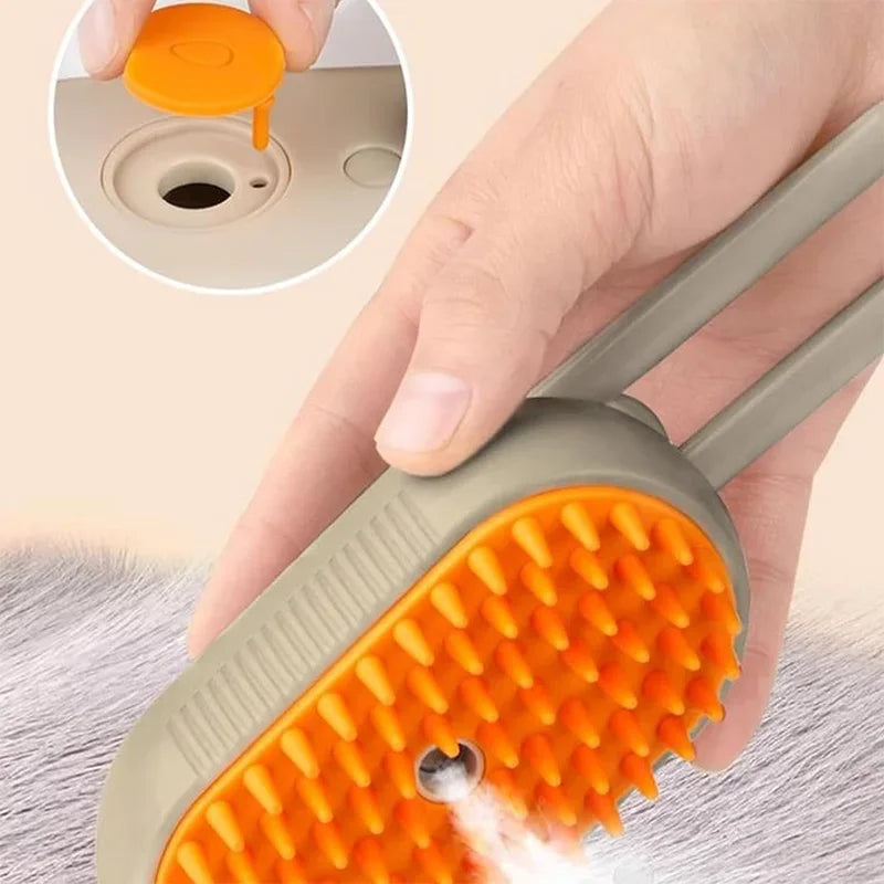 Cat Steam Brush 3 in1 Electric Spray Hair Brushes